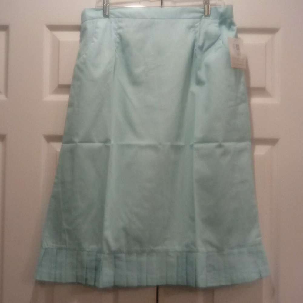 Adar Blue Modest Pleated Hem Women's Uniform Work Nursing Scrub Skirt Size 18